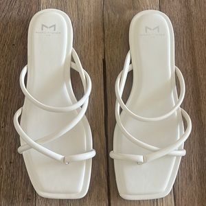 Marc Fisher Strappy White Sandals